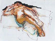 Life drawing_oil pastel on paper_190x150mm